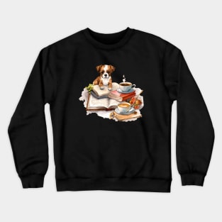 Books And Coffee And Dogs And Social Justice Crewneck Sweatshirt